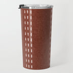 boho vertical stitch - rust Travel Mug Gallery Image 3
