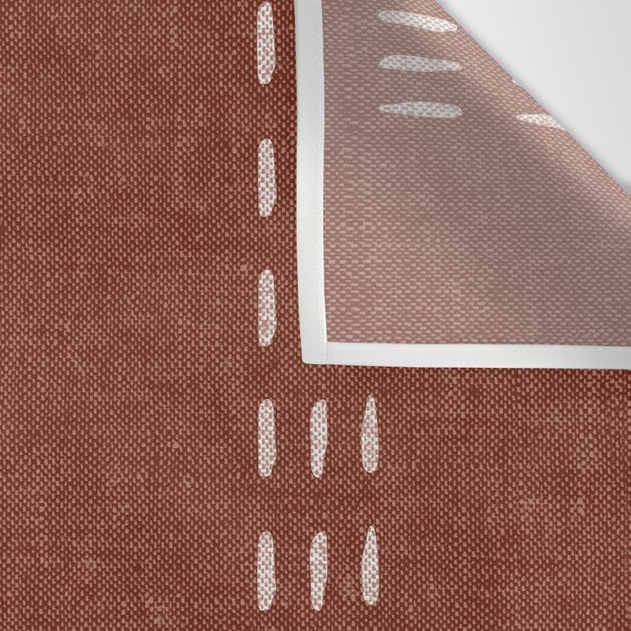 boho vertical stitch - rust Wall Tapestry Gallery Image 3