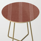 boho vertical stitch - rust Side Table Gallery Image 2