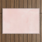 Seashell Pink Watercolor Outdoor Rug Gallery Image 1