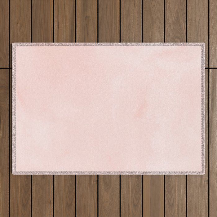 Seashell Pink Watercolor Outdoor Rug Gallery Image 1