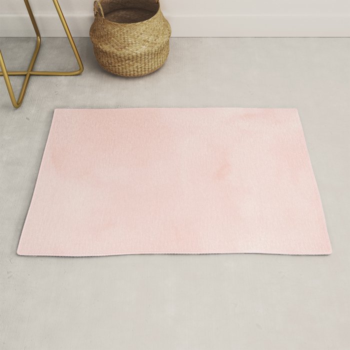 Seashell Pink Watercolor Rug Gallery Image 1