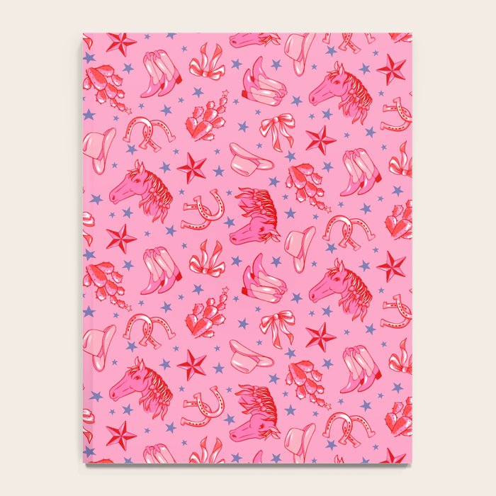 Cowgirl Christmas - pink and red Notebook Gallery Image 4