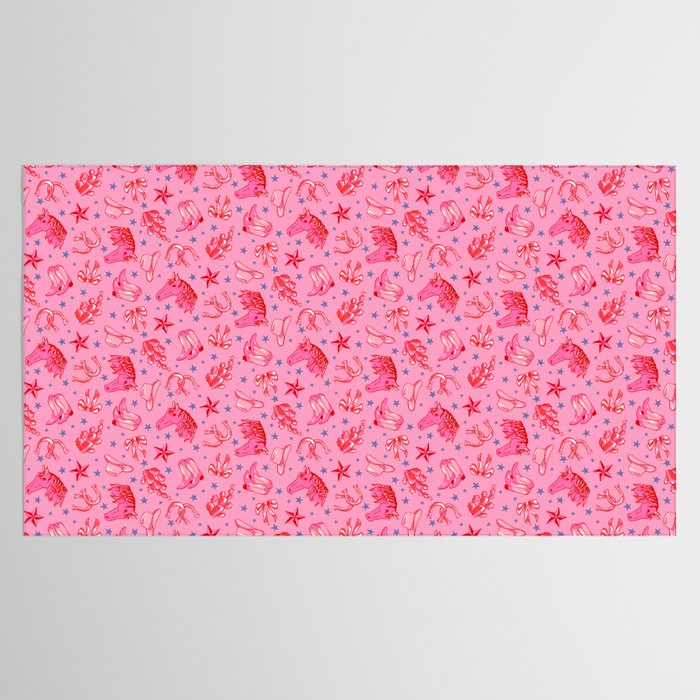 Cowgirl Christmas - pink and red Tablecloth Gallery Image 2