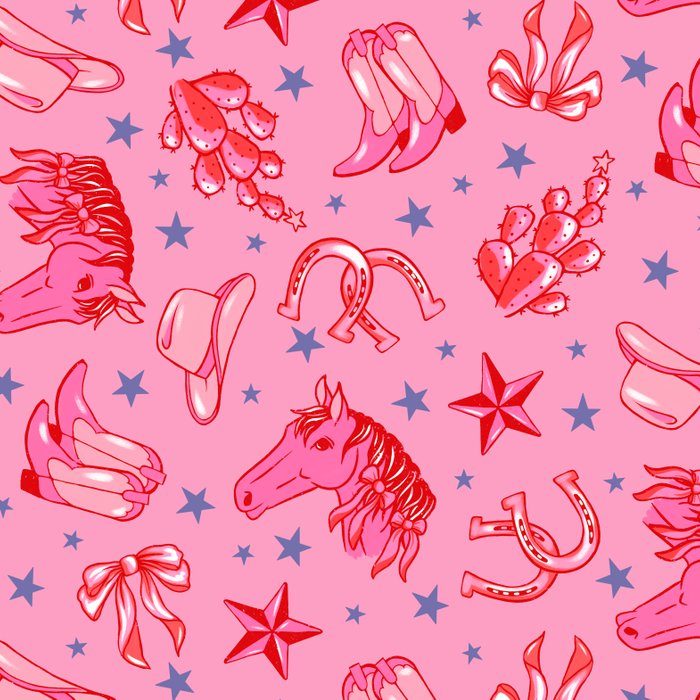 Cowgirl Christmas - pink and red Coffee Mug Gallery Image 2