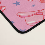 Cowgirl Christmas - pink and red Desk Mat Gallery Image 4