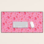 Cowgirl Christmas - pink and red Desk Mat Gallery Image 1
