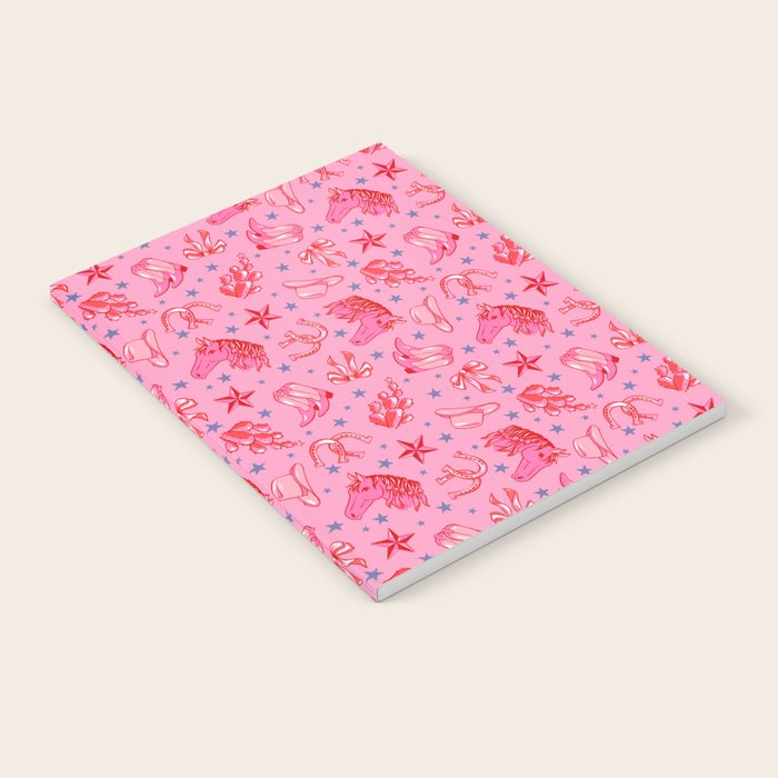 Cowgirl Christmas - pink and red Notebook Gallery Image 2