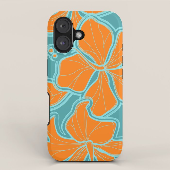Kailua Hibiscus Hawaiian Engineered Floral iPhone Case Gallery Image 1