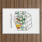 Good Things Grow Here Illustrated Quote Outdoor Rug Gallery Image 1