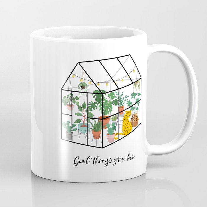 Good Things Grow Here Illustrated Quote Coffee Mug Gallery Image 1