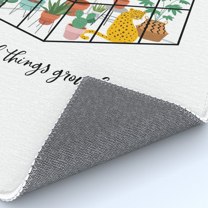 Good Things Grow Here Illustrated Quote Rug Gallery Image 4
