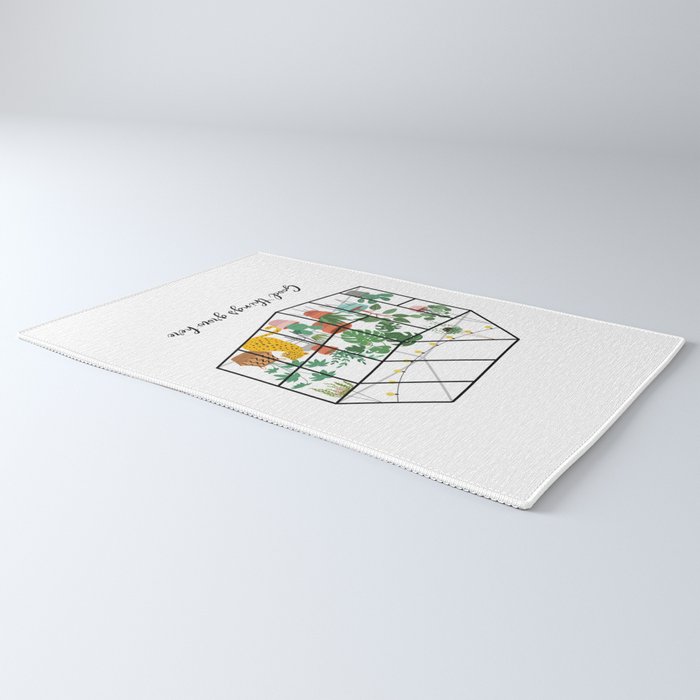 Good Things Grow Here Illustrated Quote Rug Gallery Image 3