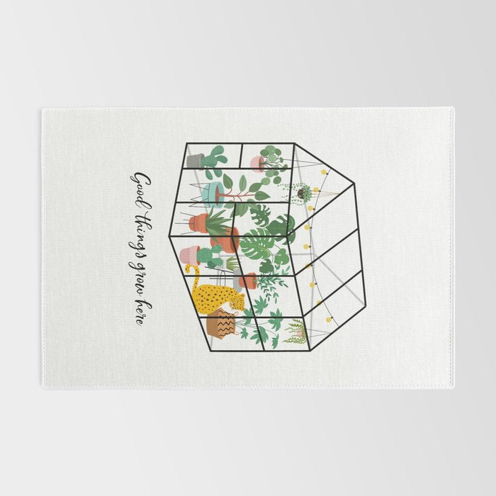 Good Things Grow Here Illustrated Quote Rug Gallery Image 2
