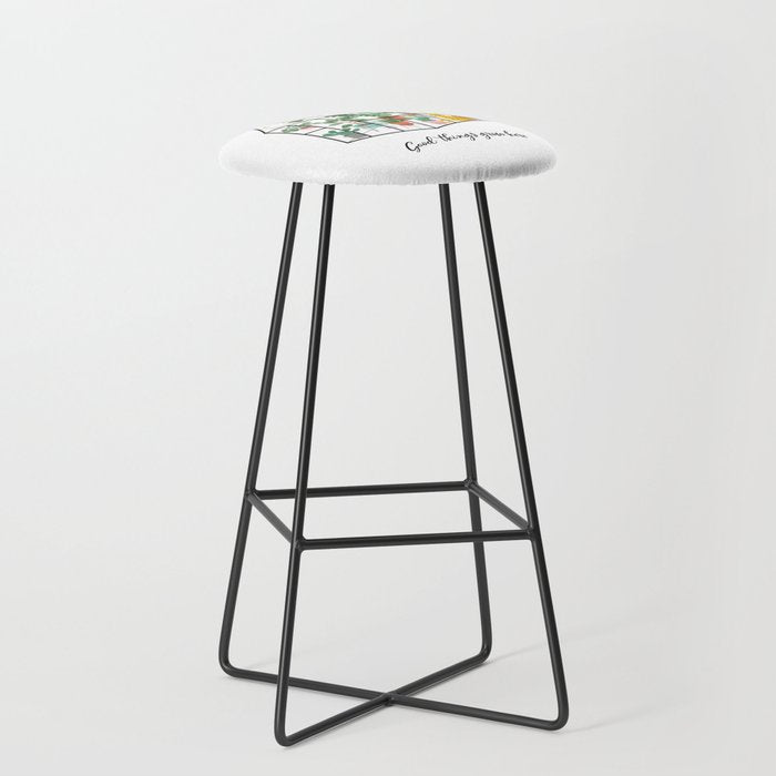 Good Things Grow Here Illustrated Quote Stool Gallery Image 1