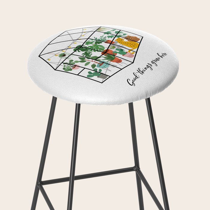 Good Things Grow Here Illustrated Quote Stool Gallery Image 2