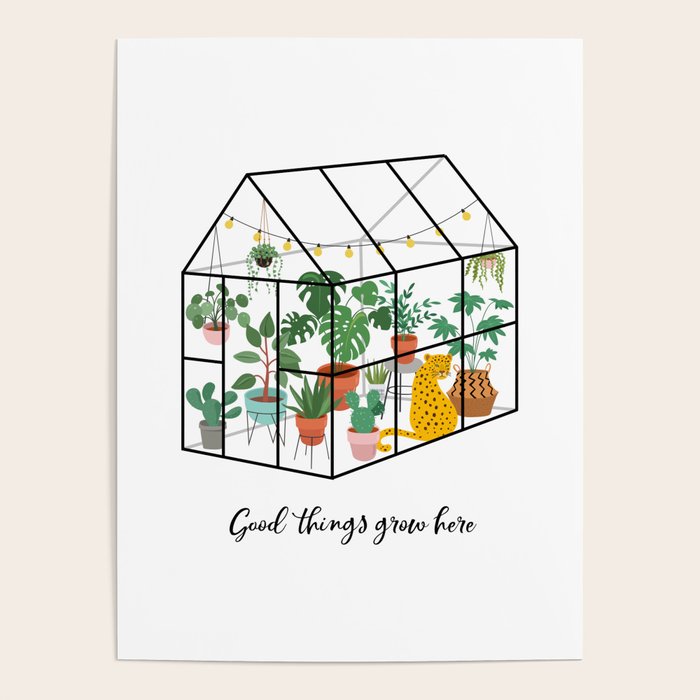 Good Things Grow Here Illustrated Quote Poster Gallery Image 4