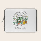 Good Things Grow Here Illustrated Quote Laptop Sleeve Gallery Image 1