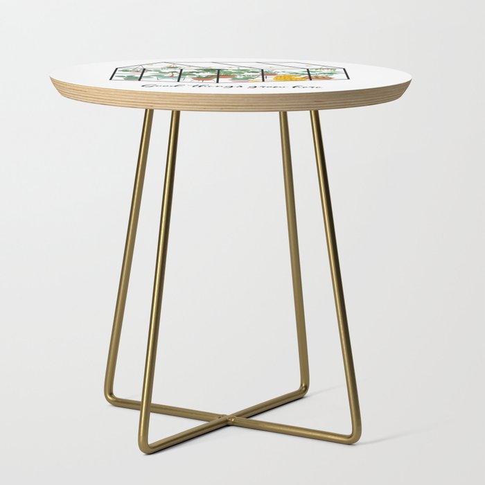 Good Things Grow Here Illustrated Quote Side Table Gallery Image 1