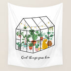 Good Things Grow Here Illustrated Quote Wall Tapestry Gallery Image 4