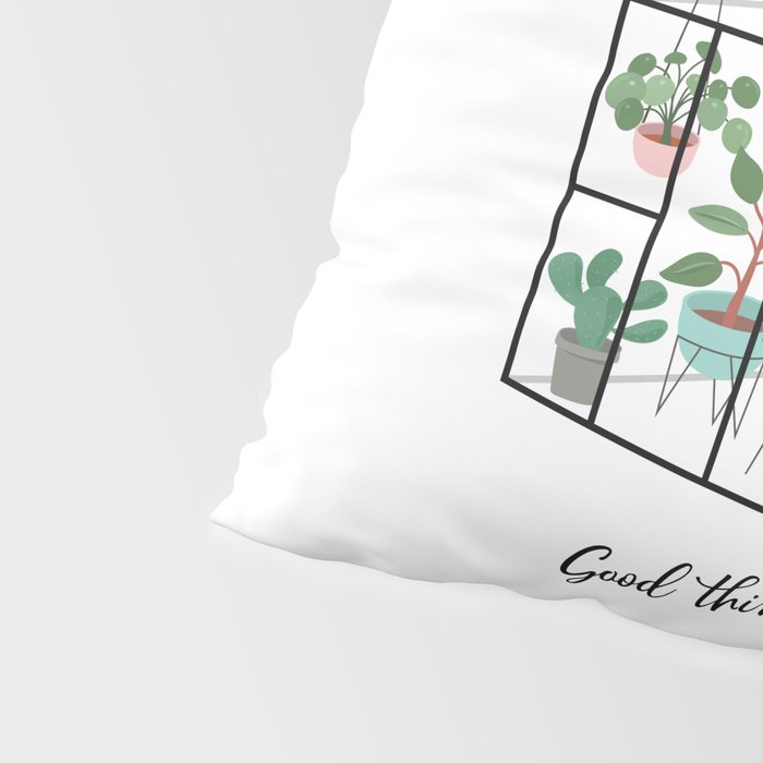 Good Things Grow Here Illustrated Quote Pillow Sham Gallery Image 4
