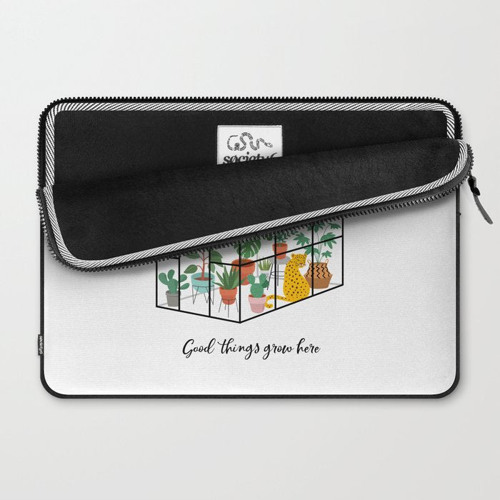 Good Things Grow Here Illustrated Quote Laptop Sleeve Gallery Image 2