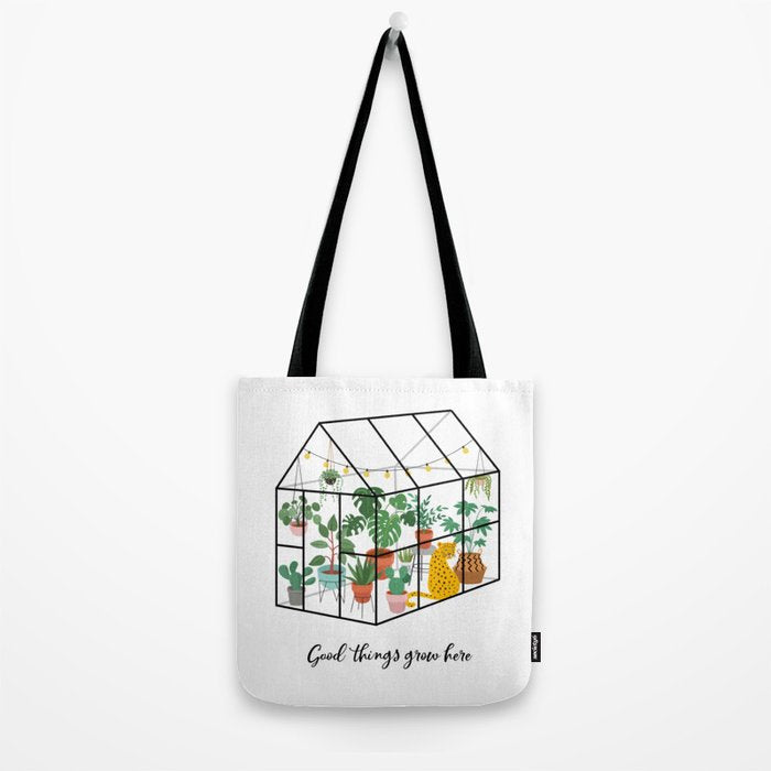 Good Things Grow Here Illustrated Quote Tote Bag Gallery Image 2