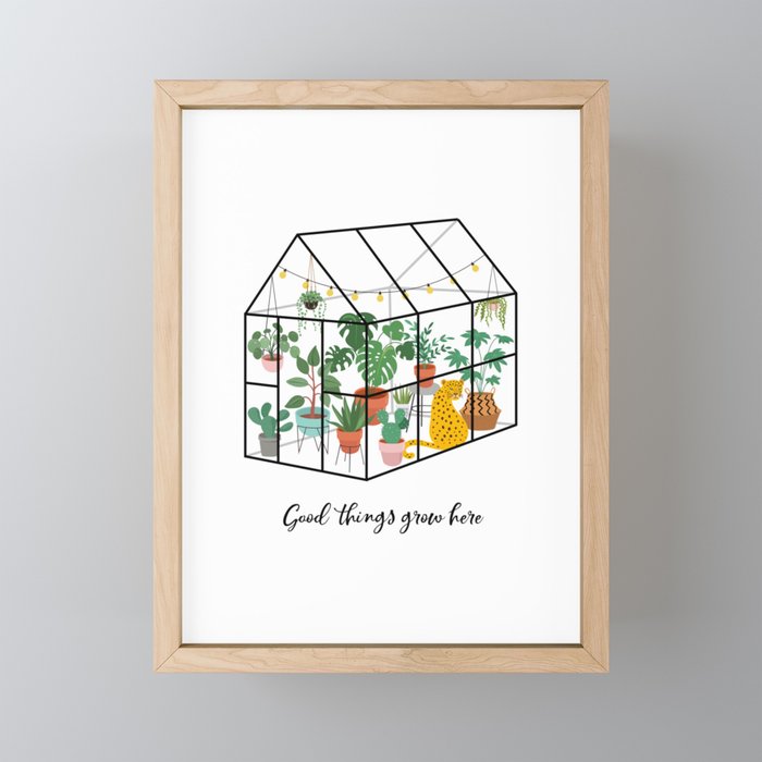 Good Things Grow Here Illustrated Quote Mini Art Print Gallery Image 1