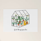 Good Things Grow Here Illustrated Quote Welcome Mat Gallery Image 1