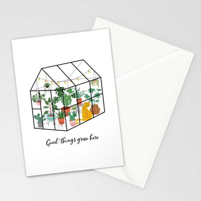Good Things Grow Here Illustrated Quote Stationery Card Gallery Image 2