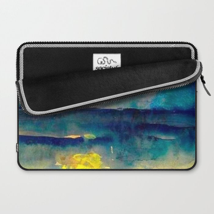 Yellow Moon (Over the Sea) landscape painting by Emil Nolde Laptop Sleeve Gallery Image 2