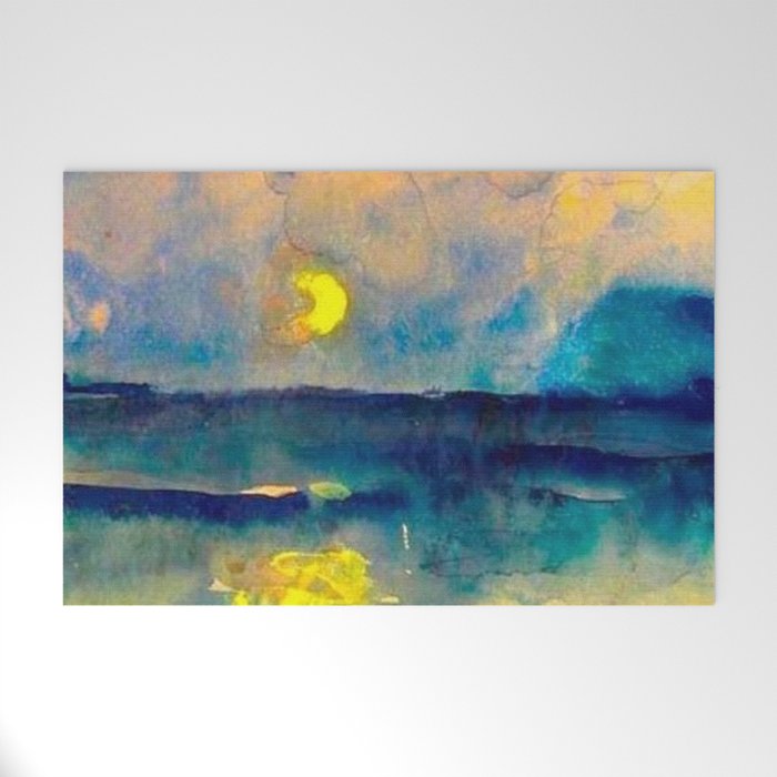 Yellow Moon (Over the Sea) landscape painting by Emil Nolde Welcome Mat Gallery Image 1