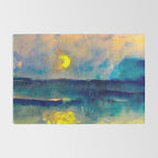 Yellow Moon (Over the Sea) landscape painting by Emil Nolde Rug Gallery Image 2