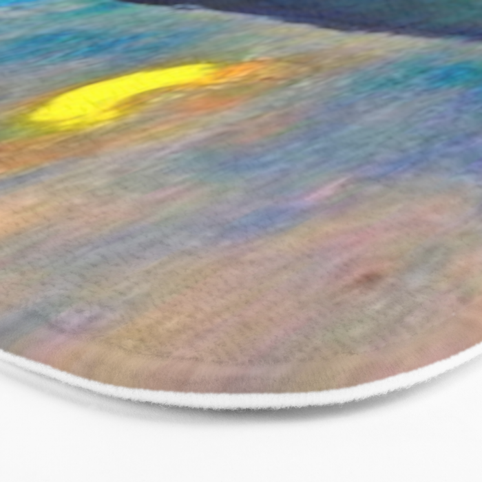 Yellow Moon (Over the Sea) landscape painting by Emil Nolde Bath Mat Gallery Image 3