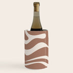 Modern Retro Liquid Swirl Abstract Inspired by PANTONE 17 1230 Color of the Year Mocha Mousse Wine Chiller Gallery Image 2
