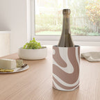 Modern Retro Liquid Swirl Abstract Inspired by PANTONE 17 1230 Color of the Year Mocha Mousse Wine Chiller Gallery Image 4