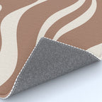 Modern Retro Liquid Swirl Abstract Inspired by PANTONE 17 1230 Color of the Year Mocha Mousse Rug Gallery Image 4