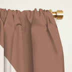 Modern Retro Liquid Swirl Abstract Inspired by PANTONE 17 1230 Color of the Year Mocha Mousse Window Curtain Gallery Image 2