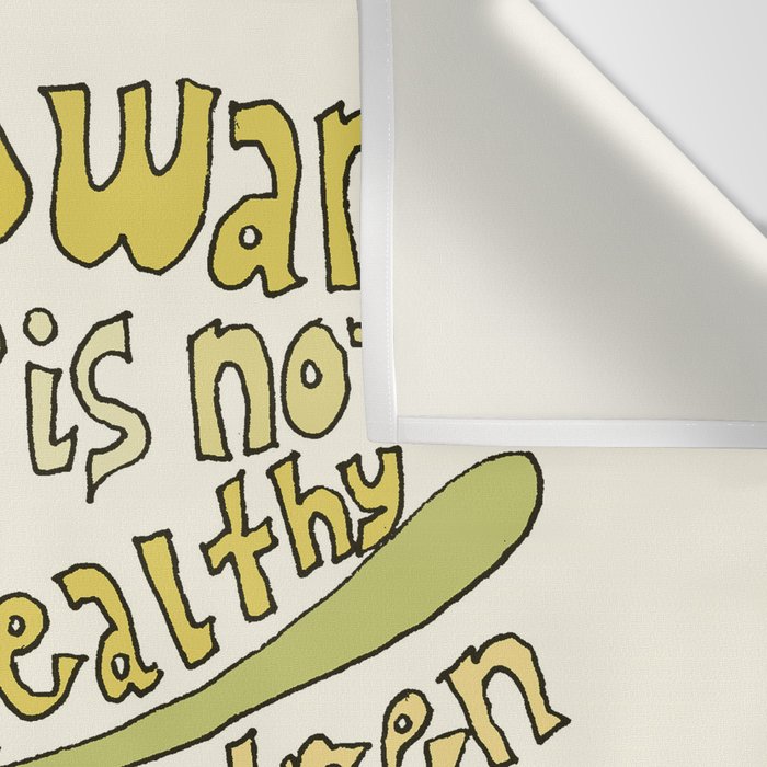 war is not healthy // retro art by surfy birdy Wall Tapestry Gallery Image 3
