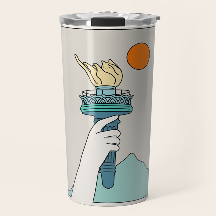Cat Landscape 22 Travel Mug Gallery Image 1