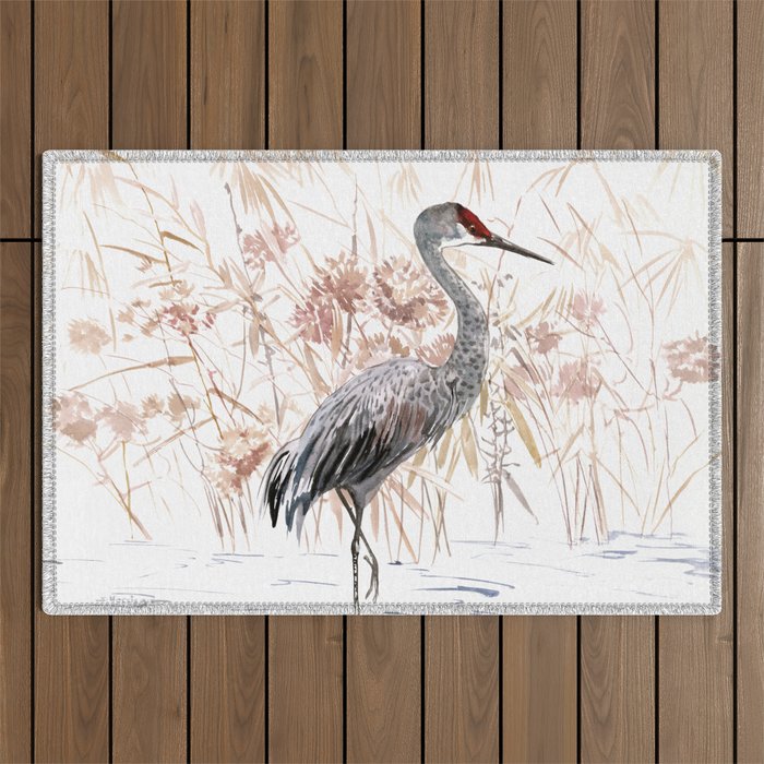 Sandhill Crane Outdoor Rug