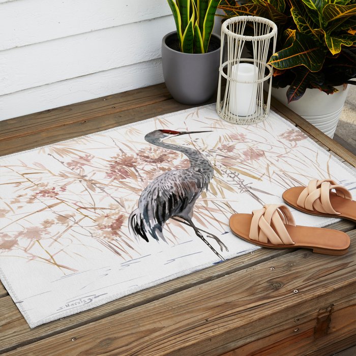 Sandhill Crane Outdoor Rug Gallery Image 2