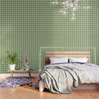 Gingham Plaid Pattern - Natural Green Wallpaper Gallery Image 3