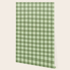 Gingham Plaid Pattern - Natural Green Wallpaper Gallery Image 2