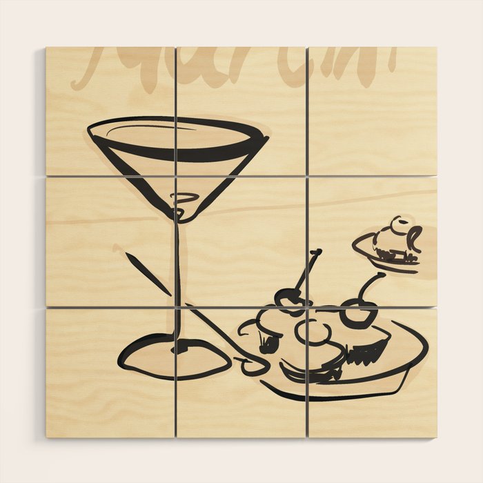 Martini 6 Wood Wall Art Gallery Image 1