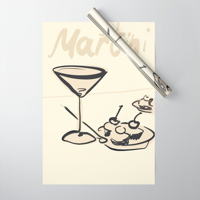 Martini 6 Wrapping Paper Gallery Image 1