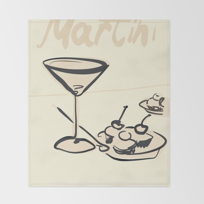 Martini 6 Throw Blanket Gallery Image 2