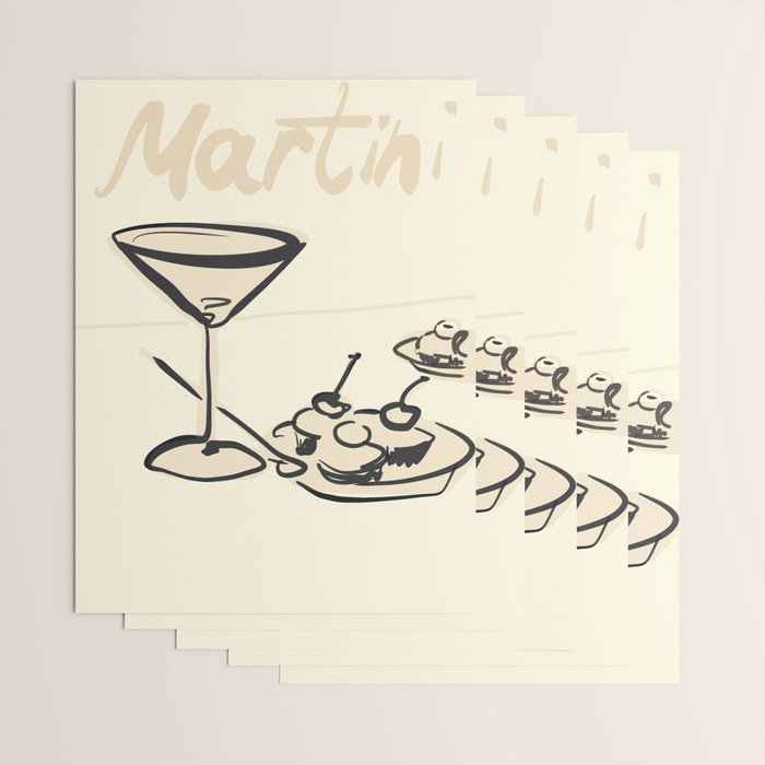 Martini 6 Wrapping Paper Gallery Image 3