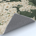 Japanese Floral Wall Art Mountain Poster Sage Green Wabi Sabi japandi  botanical Flower Painting Rug Gallery Image 4