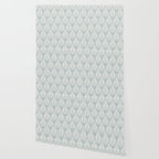Linocut Palm Leaves . Coastal Blue Wallpaper Gallery Image 2